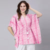 Pink Tie And Dye Print Cotton Kaftan Dress (SHKUP1210)