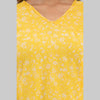 Women Yellow Floral Print Straight Kurta (SHKUP1213)