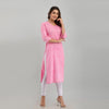 Women Pink Floral Print Straight Kurta (SHKUP1215)