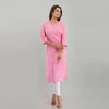 Women Pink Floral Print Straight Kurta (SHKUP1215)