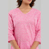 Women Pink Floral Print Straight Kurta (SHKUP1215)