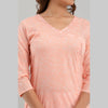 Women Peach Floral Print Straight Kurta (SHKUP1216)