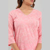 Women Pink Floral Print Straight Kurta (SHKUP1218)