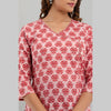 Women Pink Floral Print Straight Kurta (SHKUP1219)