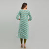 Women Sea Green Floral Print Straight Kurta (SHKUP1220)