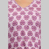 Women Purple Floral Print Straight Kurta (SHKUP1222) - Frionkandy