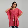 Pink Leheriya Print Cotton Kaftan Dress (SHKUP1225)