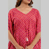 Pink Leheriya Print Cotton Kaftan Dress (SHKUP1225) - Frionkandy