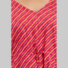 Pink Leheriya Print Cotton Kaftan Dress (SHKUP1225)