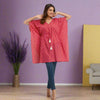 Pink Leheriya Print Cotton Kaftan Dress (SHKUP1225)