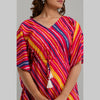 Pink Leheriya Print Cotton Kaftan Dress (SHKUP1228)