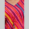 Pink Leheriya Print Cotton Kaftan Dress (SHKUP1228)