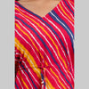 Pink Leheriya Print Cotton Kaftan Dress (SHKUP1228) - Frionkandy