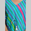 Light Blue Leheriya Print Cotton Kaftan Dress (SHKUP1229)