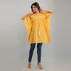 Yellow Bandhani Print Cotton Kaftan Dress (SHKUP1231) - Frionkandy