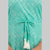 Light Blue Bandhani Print Cotton Kaftan Dress (SHKUP1235)