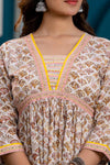 Women Pink Ethnic Motifs Printed Thread Work Kurta with Trousers & Dupatta