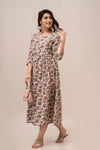 Women Floral Printed Maternity Cotton Maxi Dress - SHKUP1296 - Frionkandy