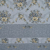 Grey Majestic Floral Print 240 TC Cotton Double Bed Sheet With 2 Pillow Covers (SHKV1020) - Frionkandy