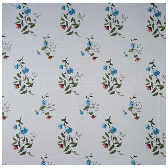 Green Majestic Floral Print 240 TC Cotton Double Bed Sheet With 2 Pillow Covers (SHKV1025)