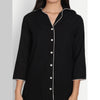 Women Black Rayon Solid Night Suit (SHKY1001)