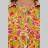 Women Mustard Cotton Floral Print Night Suit (SHKY1002)