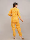 Women Yellow Printed Co-ord Set - Frionkandy