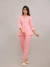 Women Flamingo Pink Printed Co-ord Set