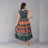 Flared A-Line Multicolor Pure Cotton Dress - Frionkandy